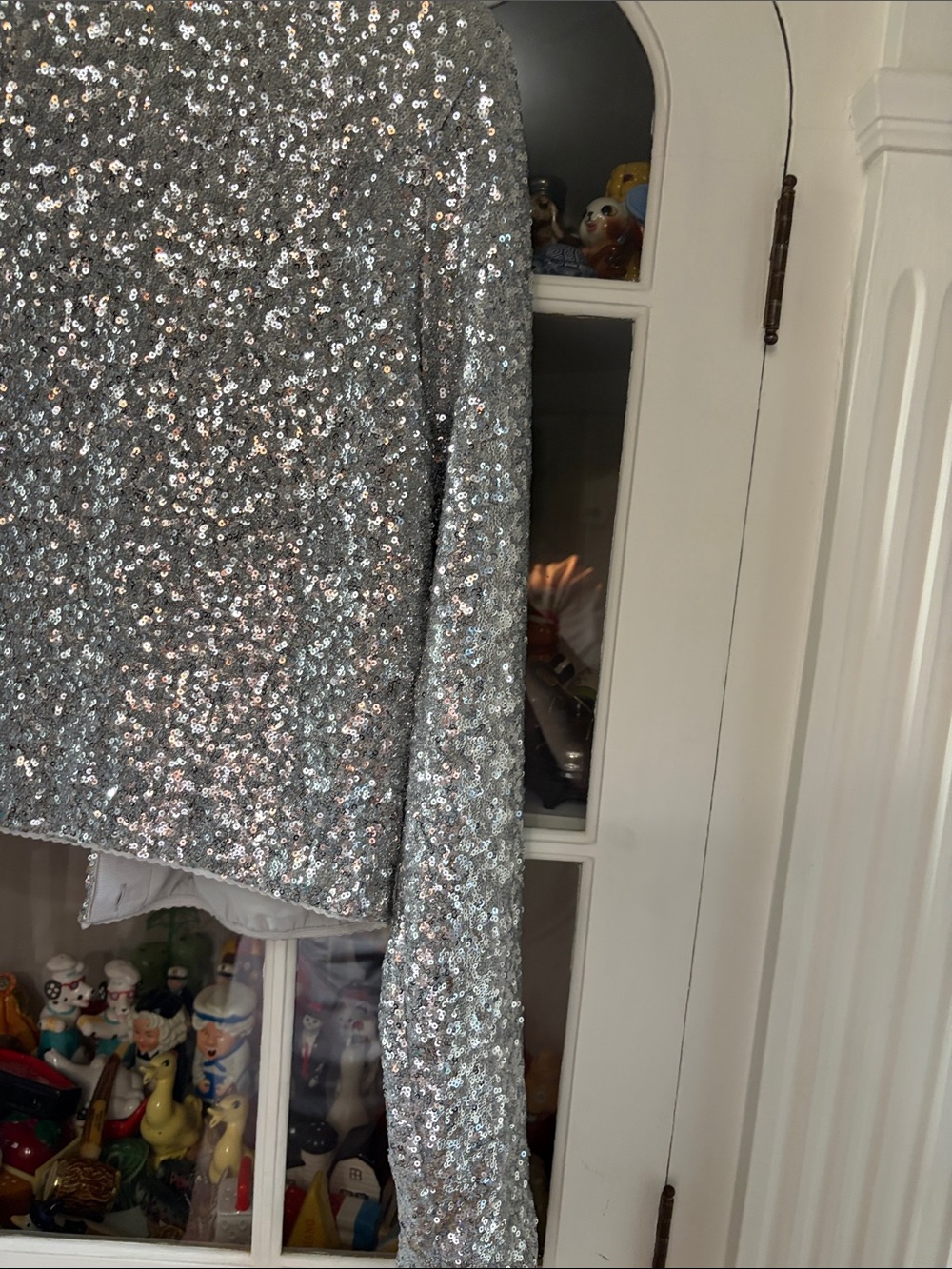 NWT XL Good American Silver Sequin Blazer Jacket - Picture 6 of 6